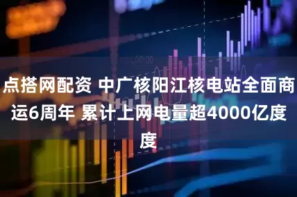 点搭网配资 中广核阳江核电站全面商运6周年 累计上网电量超4000亿度